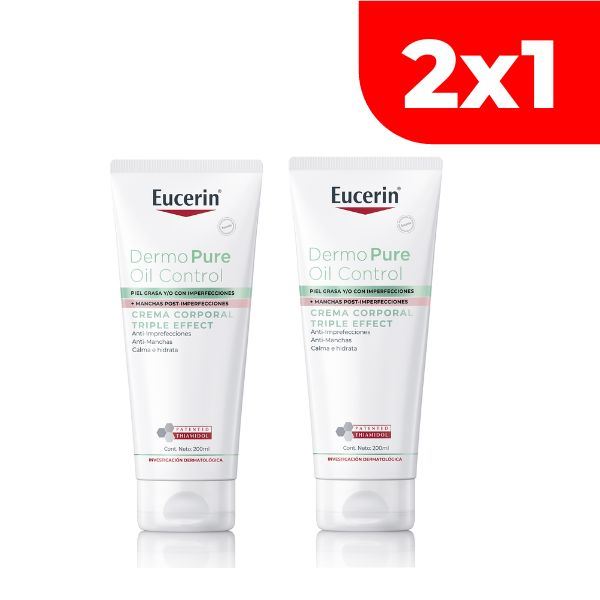 2x1 Eucerin Dermopure Triple Effect Crema Corporal - Frasco 200 ML